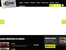 Tablet Screenshot of lanau-industries.com